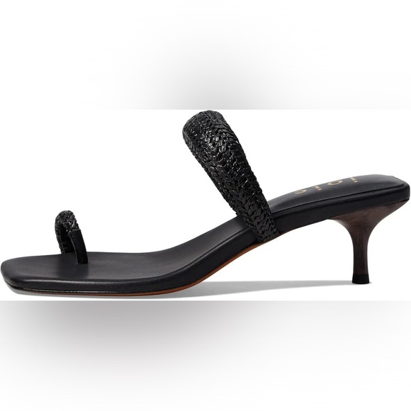 NWOB Joie Women’s Roberta Black Leather Kitten Heels in size 11 - Picture 2 of 9